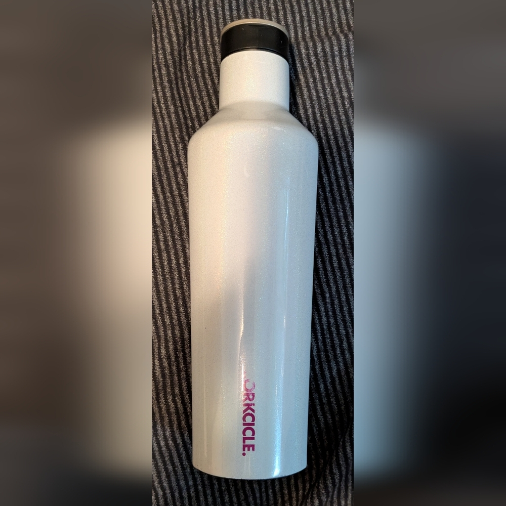 Corkcicle Black and Silver Tumbler